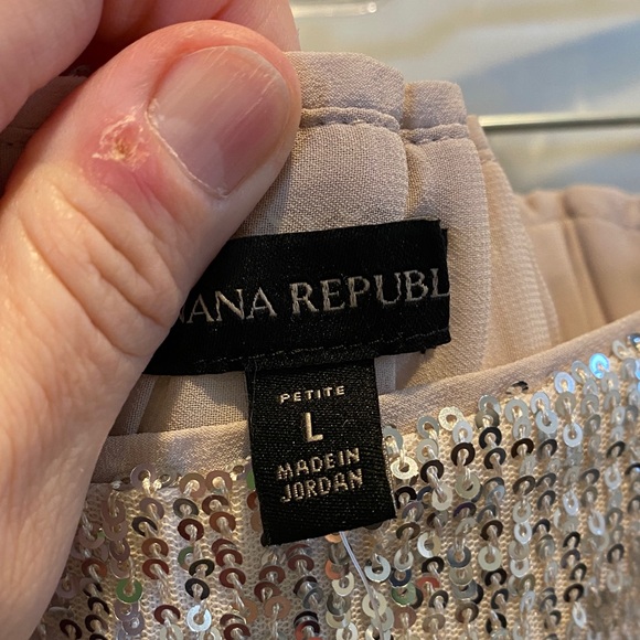 Banana Republic Silver Sequin Wide Leg Pants - Picture 3 of 5